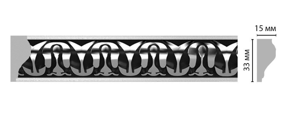 Молдинг с рисунком DECOMASTER 101B-63 ДМ (33*15*2400 мм)